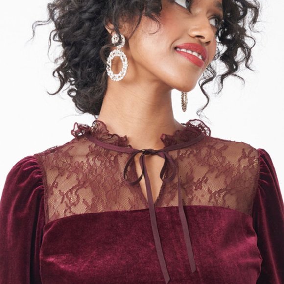 BURGUNDY TOP SIZE SMALL PETITE - Picture 2 of 2